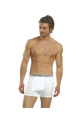 12 Li Paket Seher Yıldızı Erkek Likralı Boxer Pamuklu