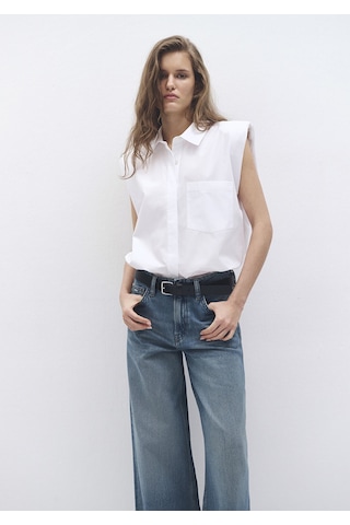 Mavi - Beyaz Kolsuz Gömlek 1211079-620 Beyaz