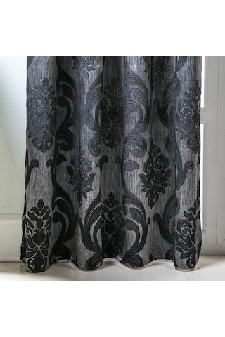 Novahub Kahverengi Jakarlı Balkon Kapısı Perde, 40% Yarı Karartma, W100xl250cm, Ev Dekor Oturma Odası Kahverengi