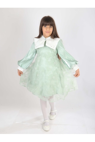 Xo Kids Kız Çocuk Elbise 7-11 Yaş 2709 Yeşil