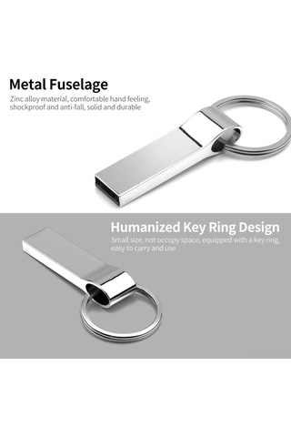 Springsun Gümüş Metal Usb 2.0 Bellek - 32gb, Darbeye Dayanıklı, Taşınabilir, Askı Yüzü, 12mb/s Okuma Hızı, Windows/mac Uyumlu