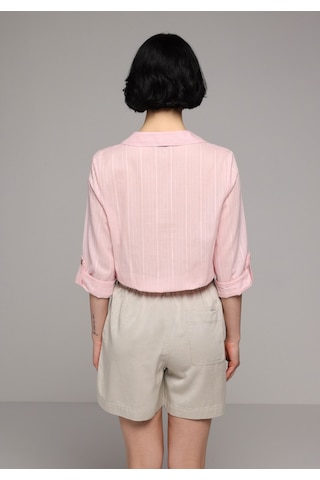 Colin's Colins Fashion Fit Shirt Neck Düz Kadın Turuncu Roll-up Gömlek Cl1081150 Q1.v1 Psl Somon