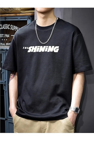 Flood Of Style Erkek Siyah Shining Baskılı Oversize