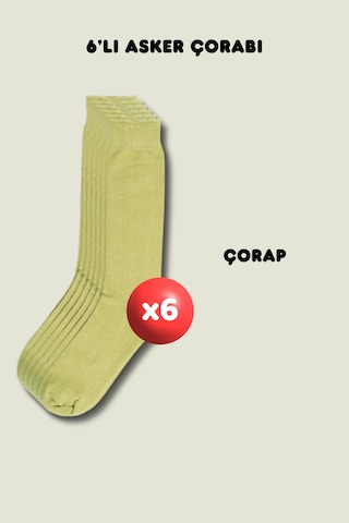 Outdoorun 6'lı Çorap Askerlik Seti - Temel Ve Bedelli Askerlik Malzemeleri Haki
