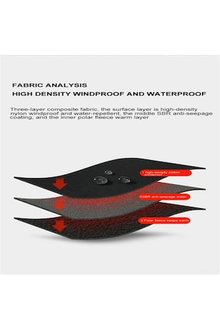 Kosona Kışlık Islak Suya Dayanıklı Dokunmatik Ekranlı Motosiklet/bisiklet Eldiveni, Yumuşak Fleece İç, Kaymazsız Palmiye, Siyah Xl, 1 Çift