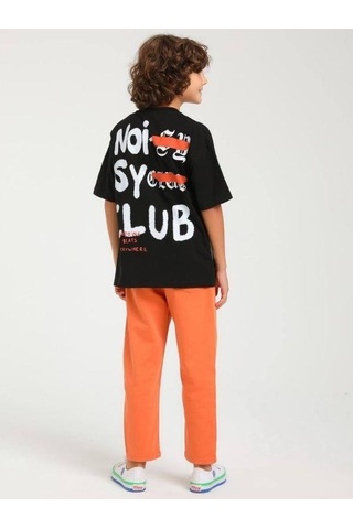 Jack Lions Erkek Çocuk Pamuklu Noisyclub Yazılı Kısa Kol Tshirt-14608 SIYAH