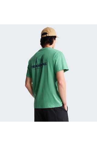 The North Face M Campıng Relaxed Short Sleeve Tee-graph Erkek Tişört Nf0a8gqmg571 Yeşil