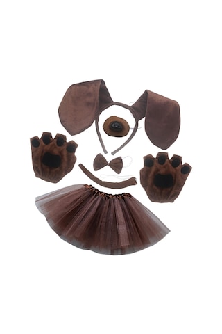 Suntek Köpek Kulakları Kafa Bandı Ve Elbiseli-kahverengi