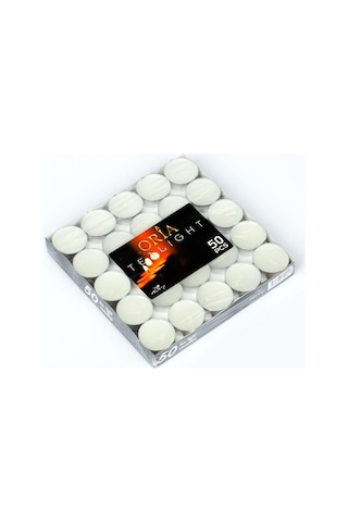 Horeca Tealight Mum 12 Gr X 50 5 Saat Ve Üzeri Yanış Süresi Beyaz