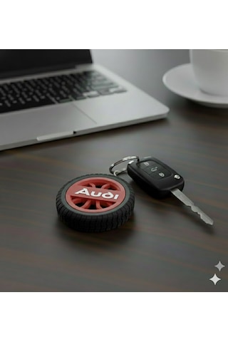 Audi Uyumlu Özel Tasarım Anahtarlık - Premium Hafif Ve Dayanıklı Kırmızı