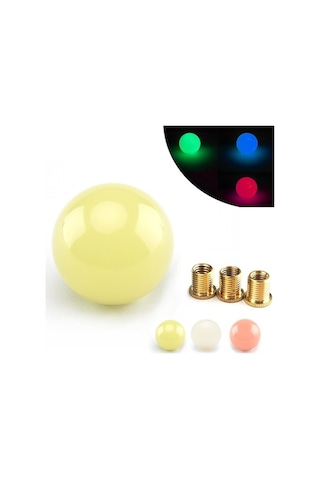 Wondernest Sk-1042 Adaptörlü Universal Araç Işıklı Yuvarlak Vites Topuzu Kırmızı Kırmızı