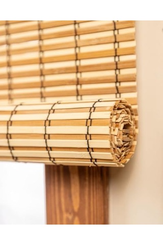 Rodos Ahşap Bambu Stor Perde 120 X 180 Çok Renkli
