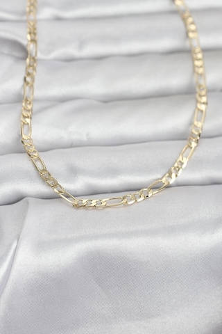 Ceylan Adam Cm 14k Gold Renk Kuşgözü Zincir Model 60 Cm Kadın Kolye Çok Renkli
