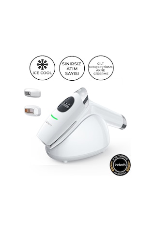 Icotech HR90 Sınırsız Atım Buz Başlıklı Cilt Gençleştirme Akne Giderme Lazer Epilasyon Aleti