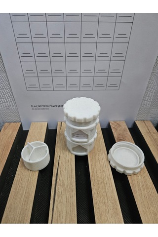 Portatif İlaç Kutusu Kırçıllı Beyaz