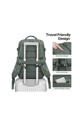 Fosenze 45l Genişletilebilir Laptop Çantası - Büyük Kapasiteli Seyahat Ve İş Çantası, 17 İnç Laptop Bölmesi İle Diğer