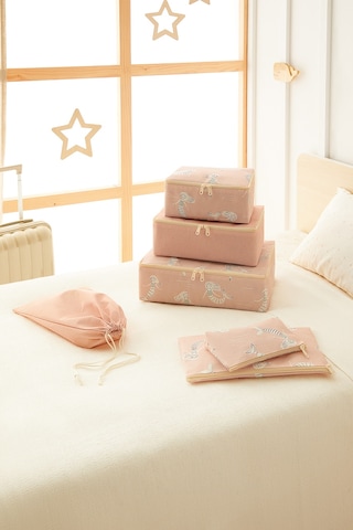 Ocean Home Textile 6'lı Çocuk Odası Deniz Kızı Bavul İçi Düzenleyici Set