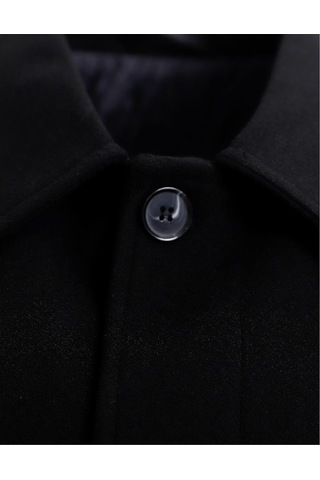 Uki Siyah Kaşe Kaban Siyah