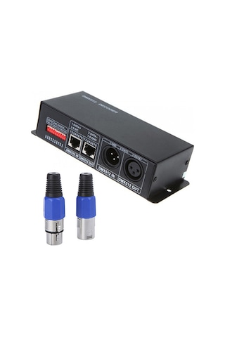 Honmex Rgb Led Şerit Kontrolörü 3 Kanal Dmx-512 Dimmer 12-24v Pwm Sinyal Metal Kasa 8a/kanal 50 Adet/kutu