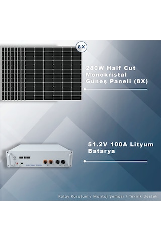 Matech 10 KW Solar Paket Sistem 10000W/gün