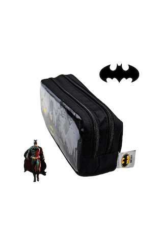 Batman Lisanslı 2 Bölmeli Kalemlik Kod:2234 Siyah