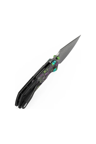 Kansept Fenrir Mor Ölümsüz Baskılı Pc Sap Damascus Çelik Çakı K1034s7 Kum