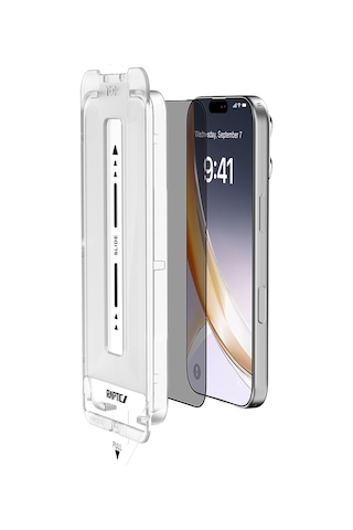 İphone 17 Uyumlu Raptic Air Glass 2.5d Ekran Koruyucu 2 Adet + Kolay Uygulama Aparatlı Şeffaf