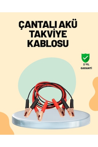 1200 Amper Jumper Kablo 2 Metre Bakır Uçlu Araç Takviye Seti