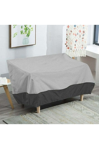 Suofeng Siyah-gri Desenli Dış Mekan Koltuk Örtüsü 147x83x79cm - Su Geçirmez Oxford Kumaş - Uv Koruma Ve Rüzgar Dayanıklı Bahçe Mebel Koruyucu Siyah Gri