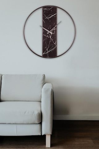 Digithome Demre Mermer Desenli Sessiz Mekanizmalı Modern Duvar Saati 61,5 Cm Siyah - K-demre-sıyah Siyah