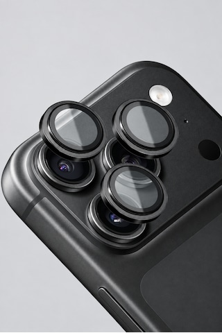 İphone 18 Pro / İphone 18 Pro Max Uyumlu Kamera Lens Koruyucu Siyah