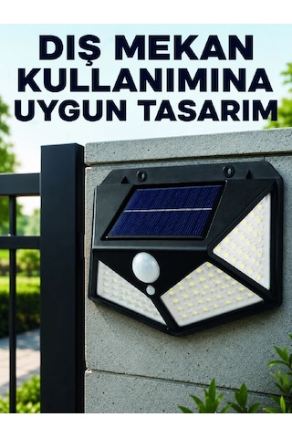 Mey İthalat Bahçe Balkon Garaj Ve Girişler İçin Güneş Enerjili Hareket Sensörlü Led Duvar Lambası Diğer