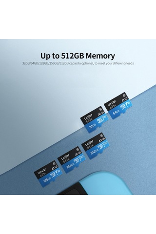 Wezone Lexar 633x 64gb Microsd Kartı, U3 V30 A1 Sınıf 10, 95mb/s Okuma Hızı, Yüksek Hızlı Hafıza Kartı