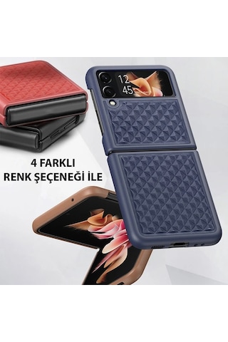 Dux Ducis Venice Series Samsung Samsung Galaxy Uyumlu Z Flip3 5g İçin Premium Deri Kılıf- 5775 Siyah