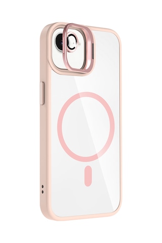 Apple İphone 16e Kılıf Standlı Ve Kamera Lens li M-safe Şarj Özellikli Sararmaz Kılıf