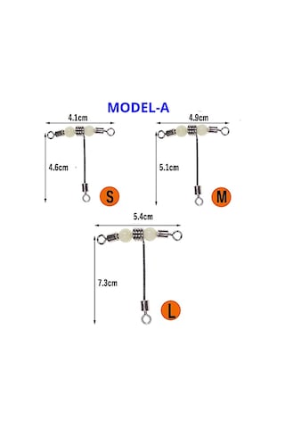 MSO Olta Balıkçılık Paslanmaz Çelik Fosforlu T Fırdöndü (Mod-A)