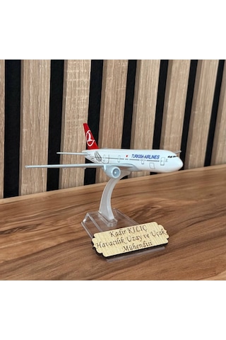 Thy Boeing 777-300 Model Uçak 1/250 Ölçek Metal Gövde İsim Yazılabilir Myk Hediye Ve Sanat Atölyesi Üretimi