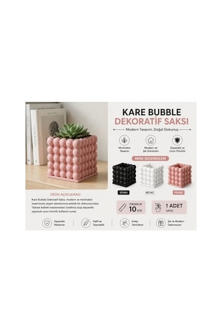 Urartu 3d Kare Bubble Dekoratif Saksı 10 Cm 3d Baskı Minimalist Çiçek Saksısı Model:hbcv0000gııaxw Urartu 3d Kare Bubble Dekoratif Saksı 10 Cm 3d Baskı Minimalist Çiçek Saksısı Model:hbcv0000gııaxw