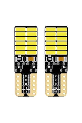 24 Ledli Dipsiz T10 Park Ampulü 12v Beyaz Işık 2 Adet
