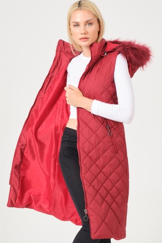 Z6718 Dewberry Bayan Yelek-açık Bordo Açık Bordo