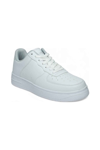 Best Of 042-26 Deri Anatomik Bağcıklı Sneaker 36-40 Beyaz