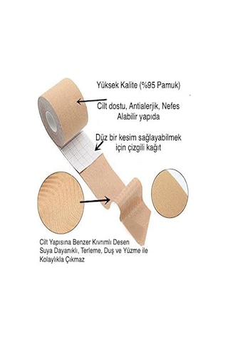 Yüz Kaldırma ve Kırışıklıklar için Kinezyo Ten Rengi Bant-9034892365009