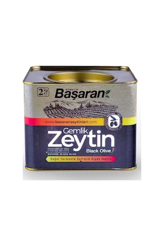 Başaran Gemlik Yağlı Süper Siyah Zeytin 2 KG Başaran Gemlik Yağlı Süper Siyah Zeytin 2 KG