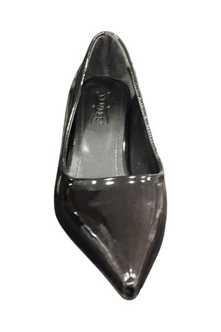 Ventes 20492184z 6 Cm Kadeh Topuk Sivri Burun Kadın Stiletto Ayakkabı Siyah Rugan