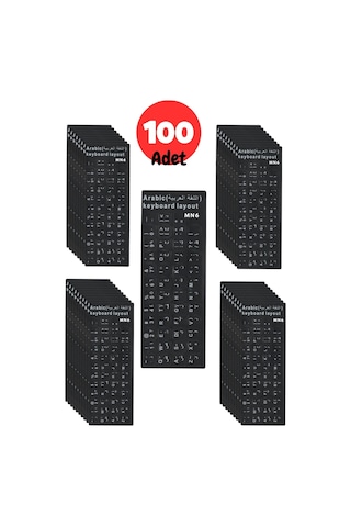 Mn6 Map01 Arapça Klavye Etiketi/silinmez-100 Adet/notebook-pc Uyumlu/arapça Klavye Sticker