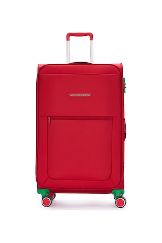 United Colors Of Benetton Ultra Light 3'lü Valiz Seti Büyük - Orta Ve Kabin Boy Kırmızı Bnt2800