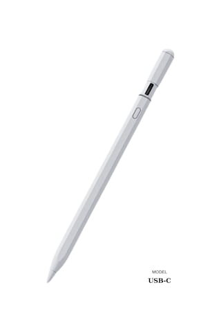 Apple Uyumlu iPad Pencil 11 Nesil 11" 2025 A16 M3 Avuçiçi Red Eğim Özellikli Bluetoothlu Dokunmatik Kalem Beyaz