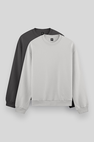 Tommy Life Standart Fit Basic O Yaka 2li Paket Koyu Gri-taş Erkek Sweatshirt - 88053 Gri Antrasit