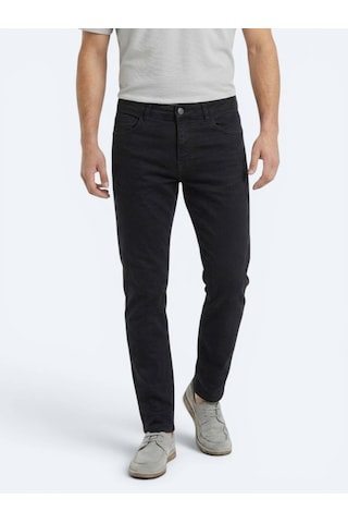 Kip Lacivert Dokuma Slim Fit Spor Pamuk Karışımlı Pantolon