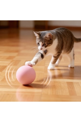Runaway Kedi Otlu Sesli İnteraktif Top Kedi Oyuncağı